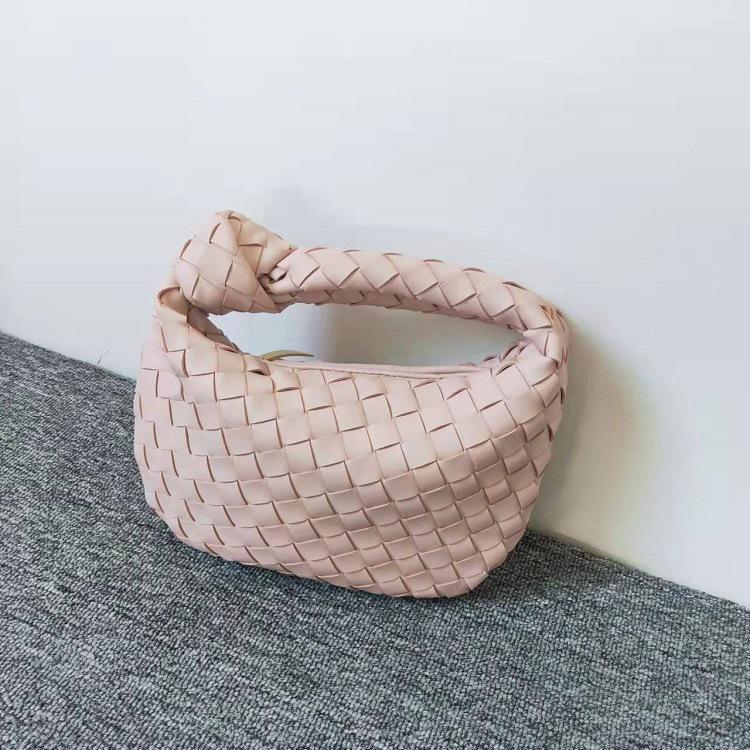 Luxuriöse Clutch mit Reißverschluss aus gewebtem Leder für Damen, modische Schultertasche, Hobo-Handtasche, weiche Hobo-Einkaufstasche von Joom DACH