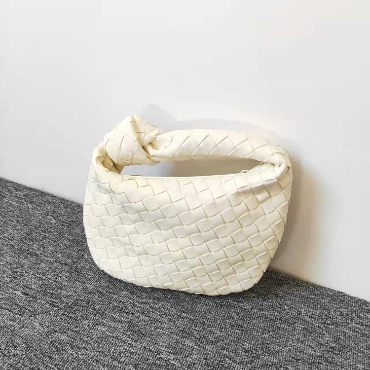 Luxuriöse Clutch mit Reißverschluss aus gewebtem Leder für Damen, modische Schultertasche, Hobo-Handtasche, weiche Hobo-Einkaufstasche von Joom DACH