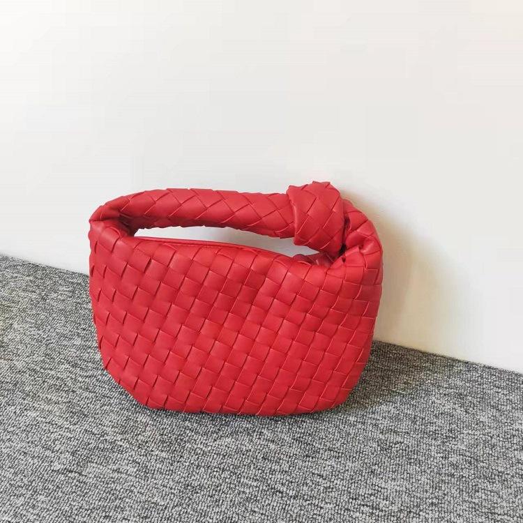 Luxuriöse Clutch mit Reißverschluss aus gewebtem Leder für Damen, modische Schultertasche, Hobo-Handtasche, weiche Hobo-Einkaufstasche von Joom DACH