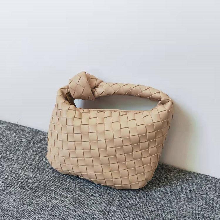 Luxuriöse Clutch mit Reißverschluss aus gewebtem Leder für Damen, modische Schultertasche, Hobo-Handtasche, weiche Hobo-Einkaufstasche von Joom DACH