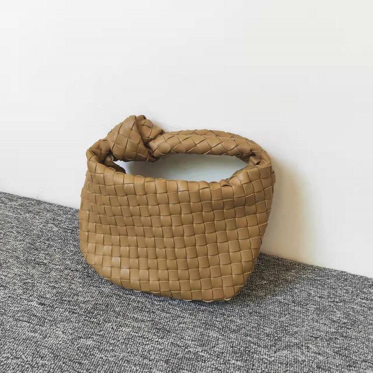 Luxuriöse Clutch mit Reißverschluss aus gewebtem Leder für Damen, modische Schultertasche, Hobo-Handtasche, weiche Hobo-Einkaufstasche von Joom DACH