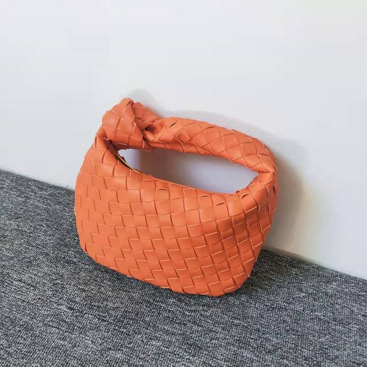 Luxuriöse Clutch mit Reißverschluss aus gewebtem Leder für Damen, modische Schultertasche, Hobo-Handtasche, weiche Hobo-Einkaufstasche von Joom DACH