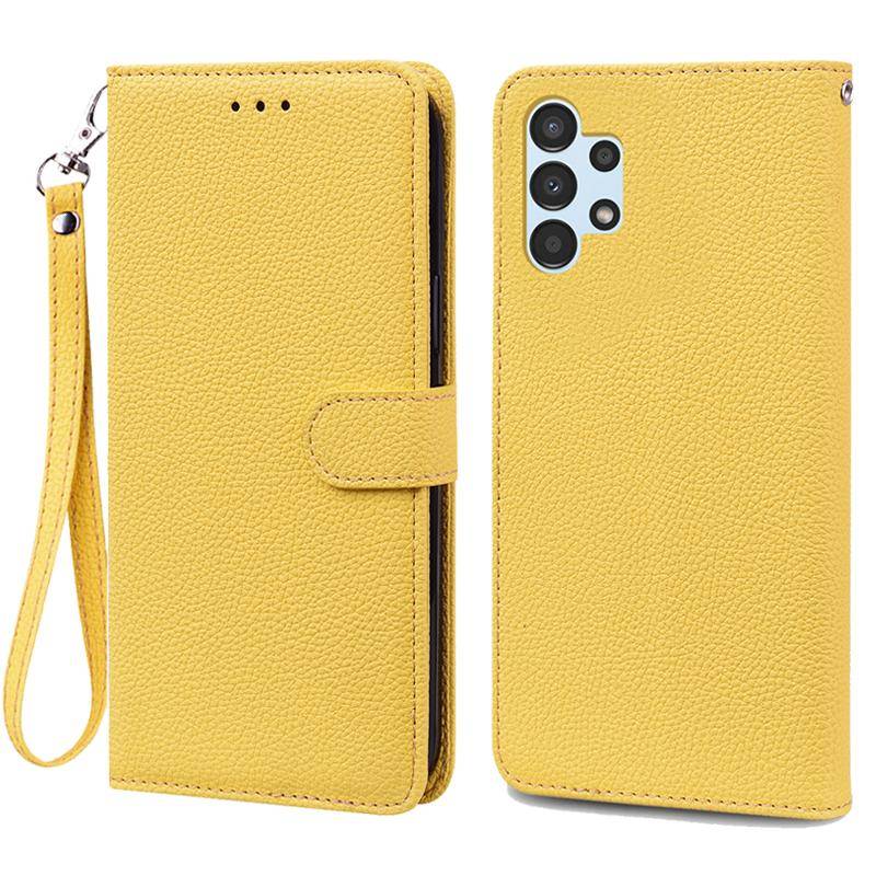 Luxuriöse Leder-Geldbörsen-Handyhülle für Samsung Galaxy S24 S23 Ultra Plus A05S A15 A25 A35 A55 A04S A14 A24 A54 A33 A53 A73 5G 4G Flip-Kartensteckplätze-Abdeckung For Samsung Galaxy A33 5G gelb von Joom DACH