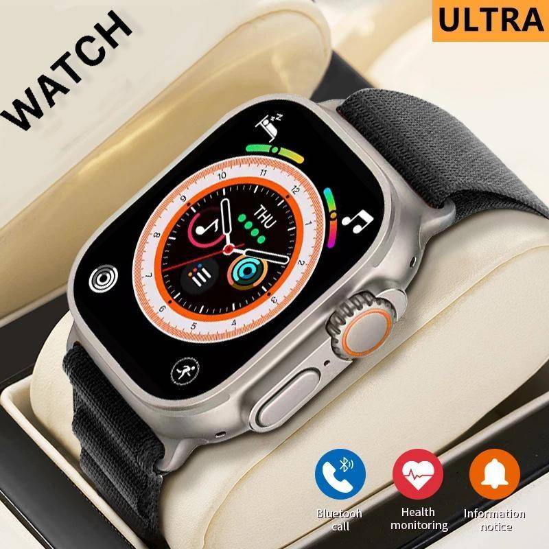 Luxuriöse neue Uhr Ultra 2 Smart Watch 49 mm NFC Männer Frauen GPS-Track Bluetooth-Anruf BT Musikspiele Kabelloses Aufladen Smartwatch 49mm schwarz von Joom DACH