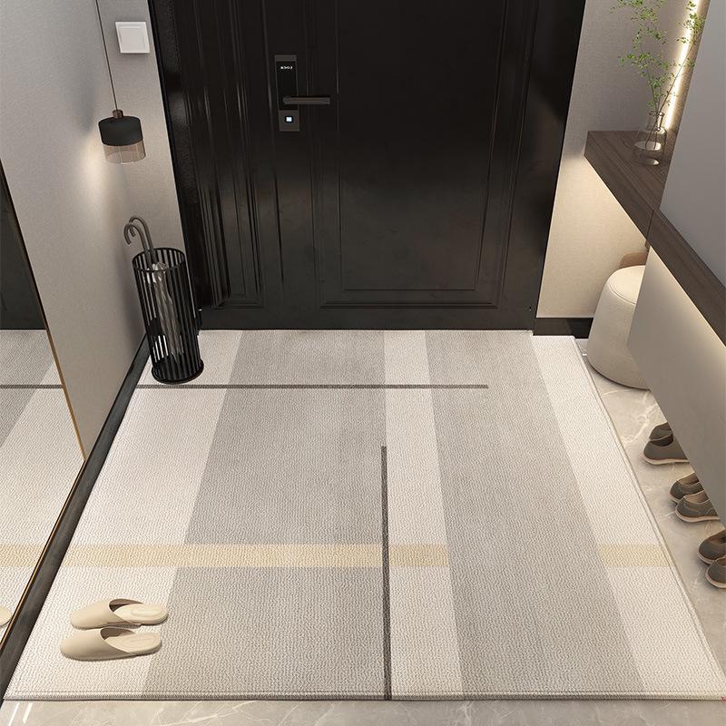Luxuriöse rutschfeste PVC-Eingangsfußmatte - Abwischbar, waschfrei, zuschneidbare Leder-Fußmatte für Wohnzimmer & Foyer 40*60cm von Joom DACH