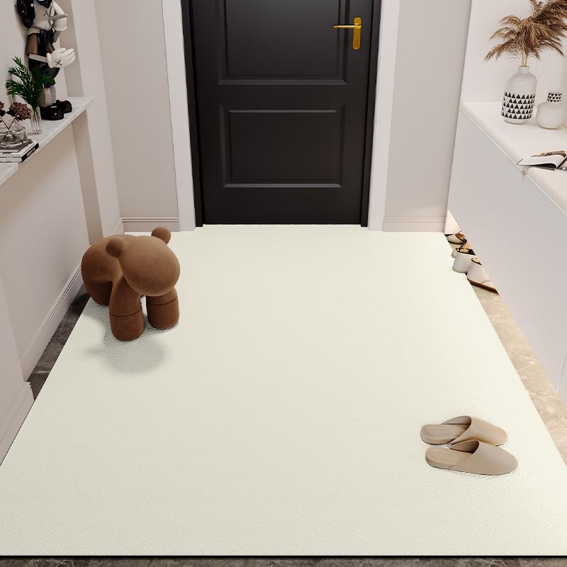 Luxuriöse rutschfeste PVC-Eingangsfußmatte - Abwischbar, waschfrei, zuschneidbare Leder-Fußmatte für Wohnzimmer & Foyer 40*60cm von Joom DACH