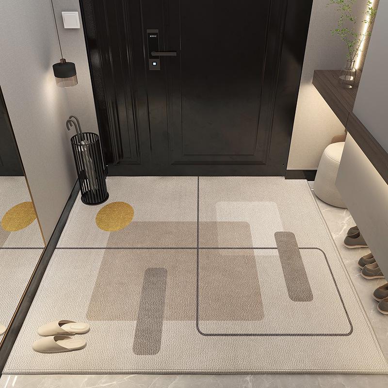Luxuriöse rutschfeste PVC-Eingangsfußmatte - Abwischbar, waschfrei, zuschneidbare Leder-Fußmatte für Wohnzimmer & Foyer 40*60cm von Joom DACH