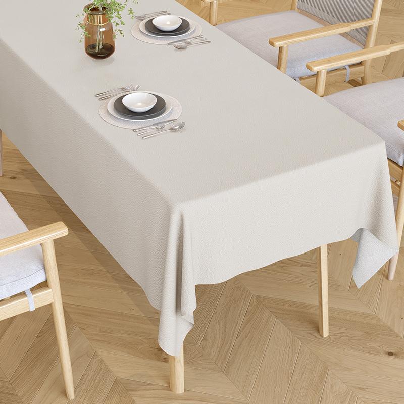 Luxuriöse weiße Tischdecke wasserdicht ölabweisend pflegeleicht elegant Café Esstischabdeckung 140 x 220cm weiß von Joom DACH