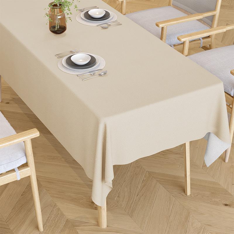 Luxuriöse weiße Tischdecke wasserdicht ölabweisend pflegeleicht elegant Café Esstischabdeckung 80 x 120cm beige von Joom DACH