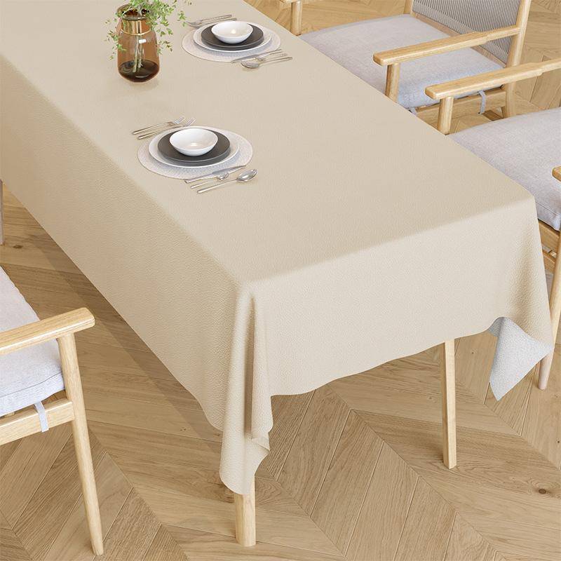 Luxuriöse weiße Tischdecke wasserdicht ölabweisend pflegeleicht elegant Café Esstischabdeckung 80 x 120cm beige von Joom DACH