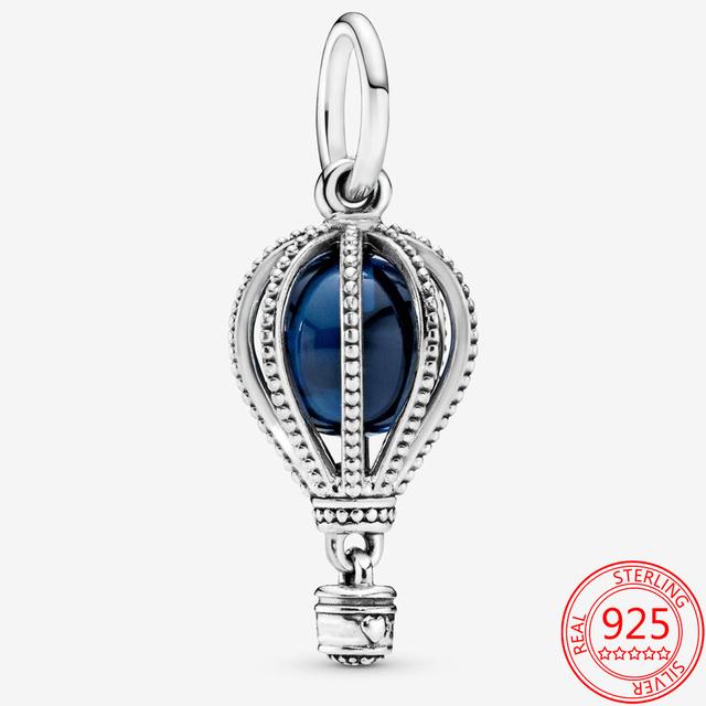 Luxuriöser Emaille-Charm mit Regenbogen-Ballon, fliegendes Haus, Globus, baumelnd, passend für modische Armbänder und Halsketten, DIY-Schmuck, Geschenke für Mädchen von Joom DACH