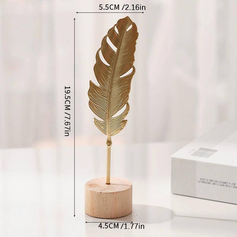 Luxuriöses Ginkgoblatt Handwerk Blätter Feder Schneeflocken Skulptur Wohnzimmerdeko Heimdekorationszubehör Büro Schreibtisch Ornament von Joom DACH