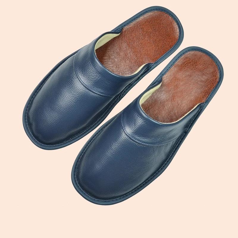 Luxuriöses Rindspaltleder, handgefertigt, Herren-Hausschuhe, Frühlings-Slipper, weich, bequem, schwarz, braun, Schlafzimmer, flache Herrenschuhe 44 kugel blau Luxuriöses Rindspaltleder, handgefertigt, Herren-Hausschuhe, Frühlings-Slipper, weich, bequem, schwarz, braun, Schlafzimmer, flache Herrenschuhe 44 kugel blau von Joom DACH