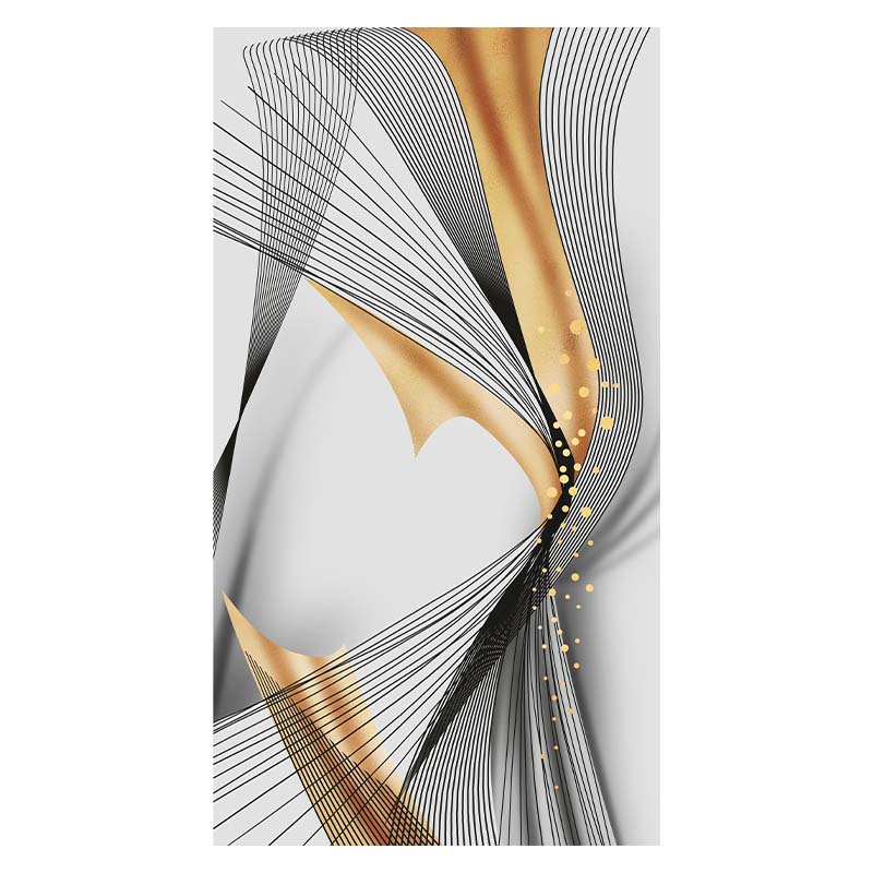 Luxuriöses abstraktes Band-Leinwandgemälde, nordische Poster und Drucke, Wandkunstbilder für Wohnzimmer, Schlafzimmer, moderne Heimdekoration 50x100cm von Joom DACH