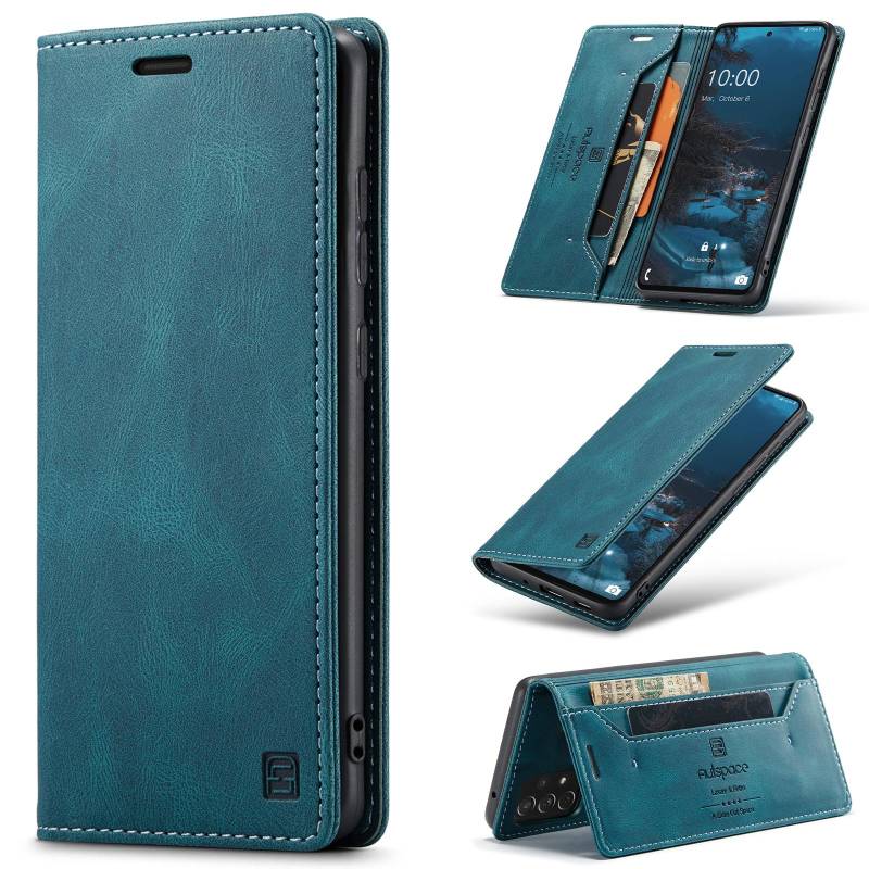 Luxus Business Travel Leder Portemonnaie Handyhülle Kickstand für iPhone 12 Pro,Xiaomi Redmi Note 9,Huawei P50,Samsung S9 Google Magnetic Flip Book Cover Xiaomi Redmi Note 9 Pro blau von Joom DACH