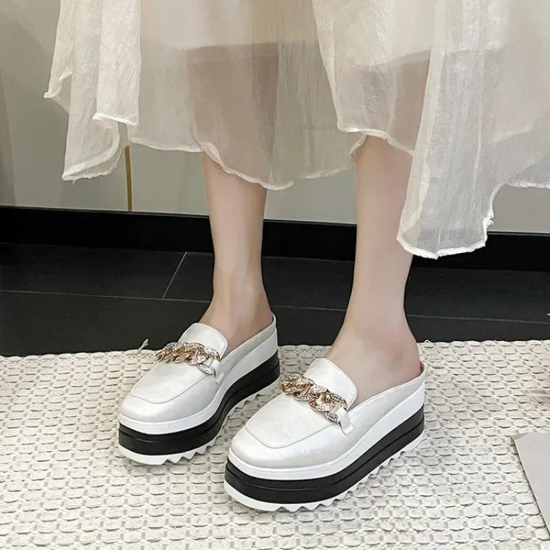 Luxus Designer Schuhe Damen Loafer Pumps Elegant Mittlerer Absatz Damenschuhe Plateau Sneaker Mädchen Wedges Große Größe 43 36 weiß von Joom DACH