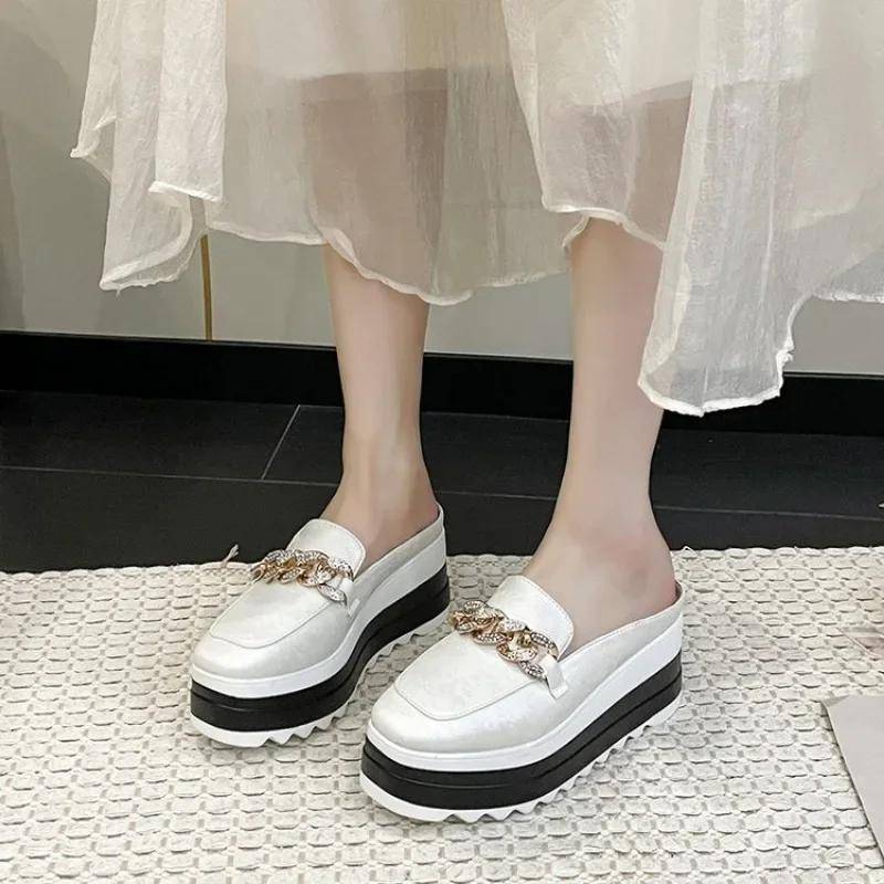 Luxus Designer Schuhe Damen Loafer Pumps Elegant Mittlerer Absatz Damenschuhe Plateau Sneaker Mädchen Wedges Große Größe 43 36 weiß von Joom DACH