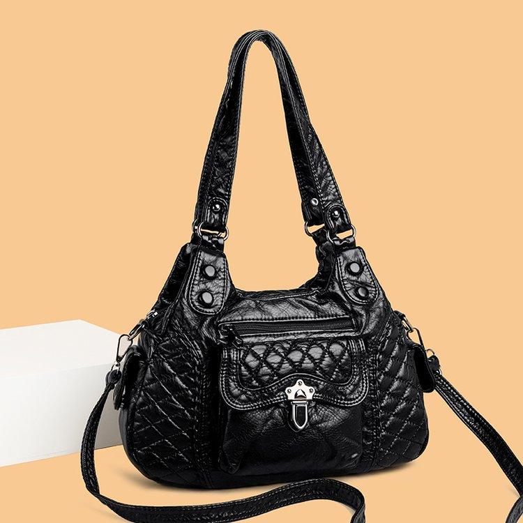 Luxus Designer Taschen Frauen Leder Umhängetaschen Für Frauen Sac Tendance Handtaschen Schulter Taschen Messenger Weiblichen Geldbörse Bolsos schwarz von Joom DACH