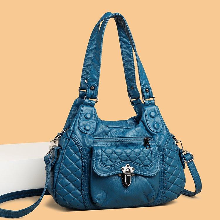 Luxus Designer Taschen Frauen Leder Umhängetaschen Für Frauen Sac Tendance Handtaschen Schulter Taschen Messenger Weiblichen Geldbörse Bolsos blau von Joom DACH
