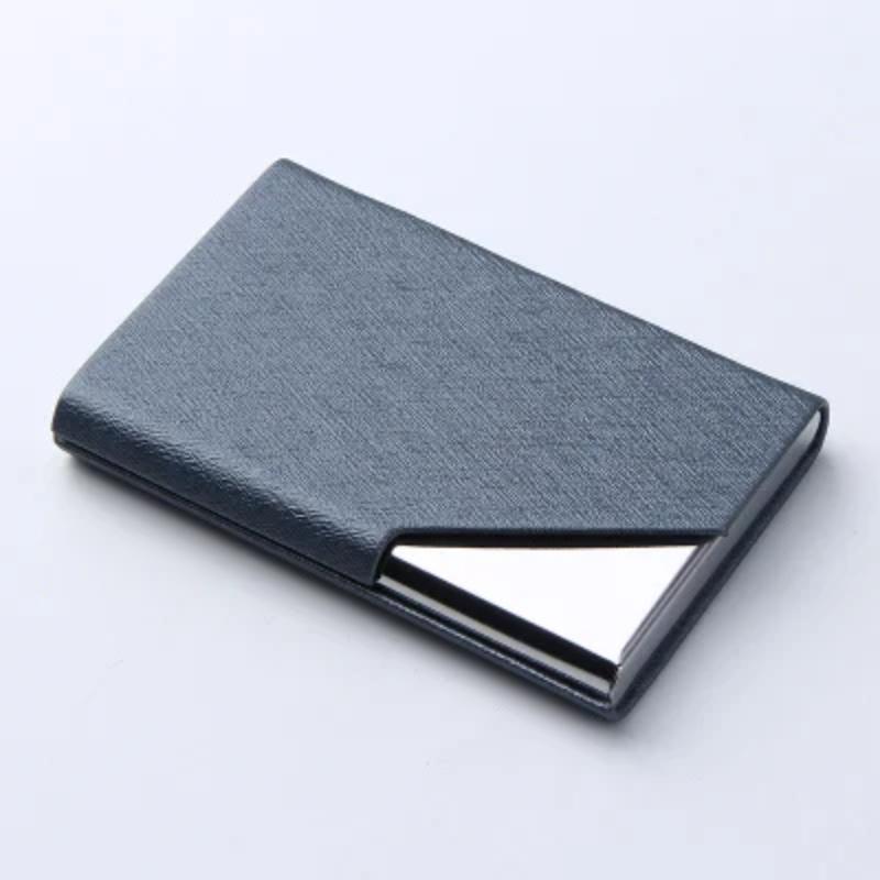 Luxus-Geldbörse, Business-Kreditkartenhalter für Damen und Herren, Modemarke, Kartenetui, Kartenbox, Visitenkartenhalter grau von Joom DACH