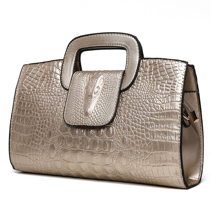 Luxus Handtasche Frauen Taschen Designer Taschen Mädchen Mode Krokodil Muster Schulter Tasche Schwarz Hohe Qualität Handtaschen gold von Joom DACH