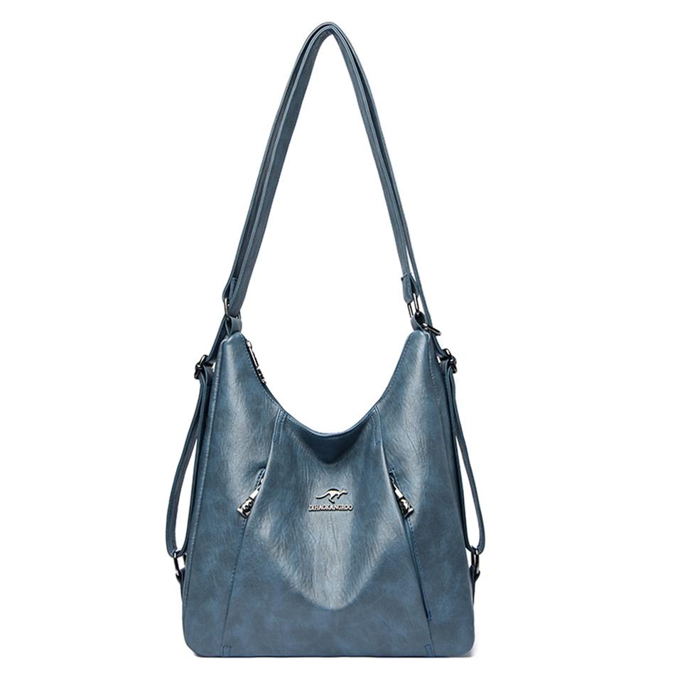 Luxus Handtaschen Frauen Taschen Designer Multifunktions Schulter Taschen für Frauen Reise Rucksack blau von Joom DACH