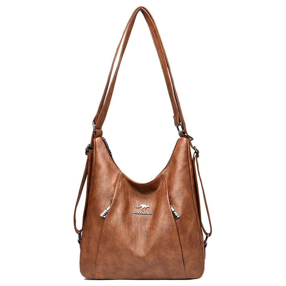 Luxus Handtaschen Frauen Taschen Designer Multifunktions Schulter Taschen für Frauen Reise Rucksack braun von Joom DACH