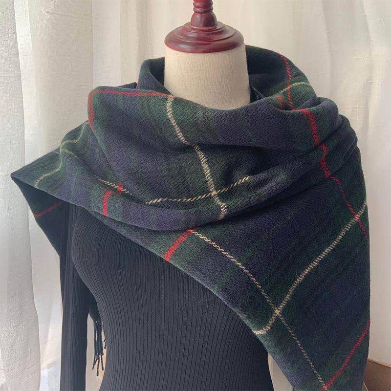 Luxus Kaschmir Damen Schal Frühling Winter Plaid Cappa Opera Cape Wraps Weibliche Tippet Bandana Schals Kopftuch von Joom DACH