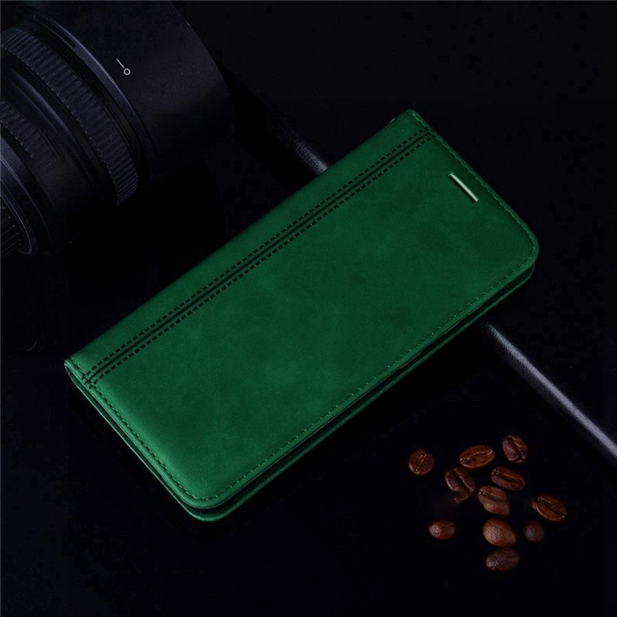 Luxus-Leder-Flip-Wallet-Hülle für Motorola Moto G14 G54 G55 5G G34 G13 G53 G35 G23 G24 G82 G05 G15 E15 Edge 30 40 50 60 Fusion Buch offen linke Abdeckung Moto G05 grün von Joom DACH