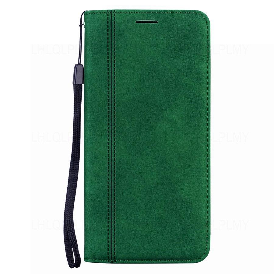 Luxus-Leder-Flip-Wallet-Hülle für Xiaomi Redmi 12 13 14C 13C A3 Note 9 9C 9T 11 10 14 Mi 11T 14T Poco C65 X7 M6 X6 M3 M4 Pro 5G Buch links offen Redmi Note 11S grün von Joom DACH