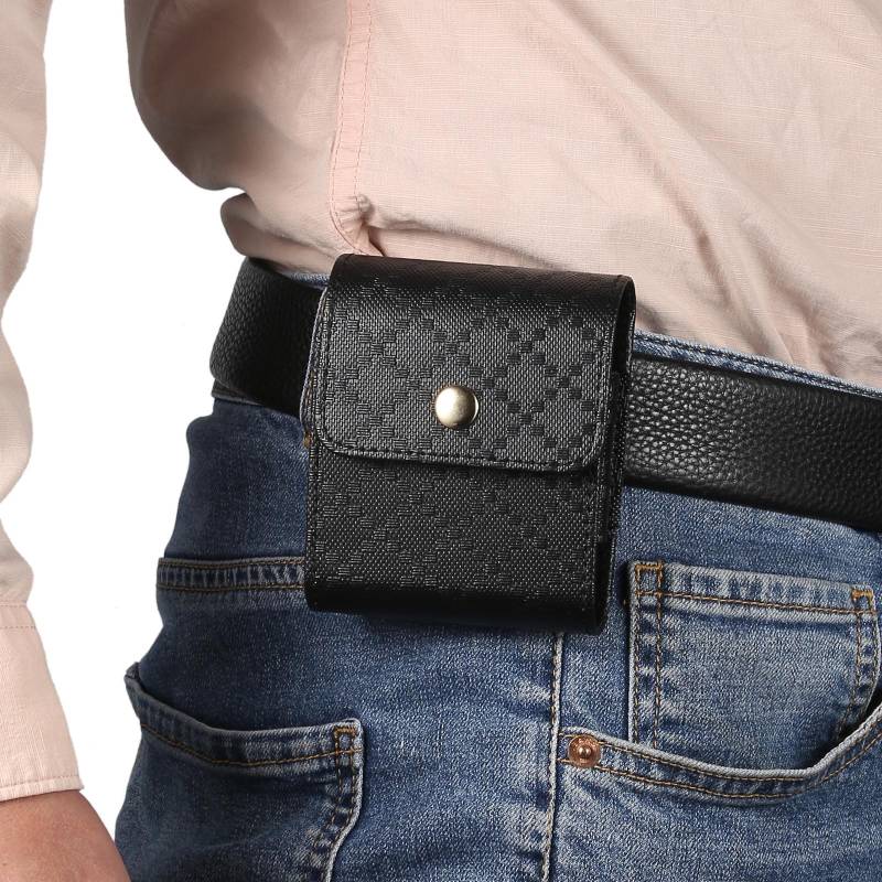 Luxus Leder Gürtel Clip Handytasche Taille Tasche für Samsung Z Flip 5 4 3 5G, Galaxy Z Flip5 Flip4, Oppo Find N2 Flip, Moto Razr 40 Männer Holster Tasche Abdeckung Samsung Galaxy Z Flip von Joom DACH
