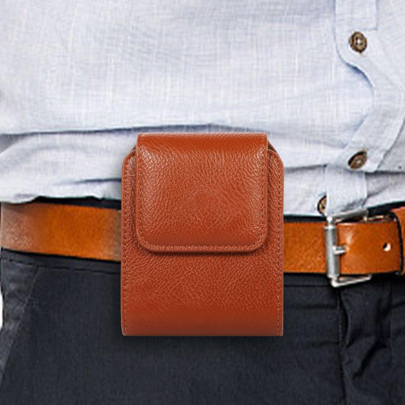 Luxus Leder Gürtel Clip Handytasche Taille Tasche für Samsung Z Flip 5 4 3 5G, Galaxy Z Flip5 Flip4, Oppo Find N2 Flip, Moto Razr 40 Männer Holster Tasche Abdeckung Samsung Galaxy Z Flip4 von Joom DACH