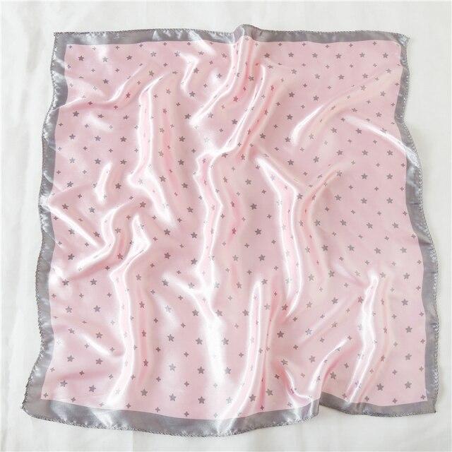 Luxus Marke 2020 Frauen Kleine Silk Schals Platz Dame Haar Hals Schal Wrap Büro Taschentuch Foulard 50*50 cm schals von Joom DACH