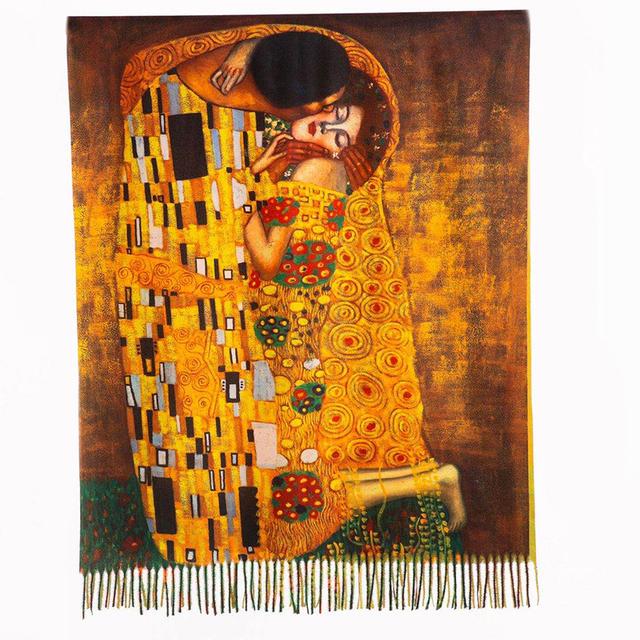Luxus Marke Frauen Winter Kaschmir Schal Schal Digital Gemalt Schal Van Gogh Ölgemälde Pashmina Damen Decke Schal von Joom DACH