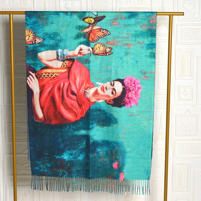 Luxus Marke Frauen Winter Kaschmir Schal Schal Digital Gemalt Schal Van Gogh Ölgemälde Pashmina Damen Decke Schal von Joom DACH