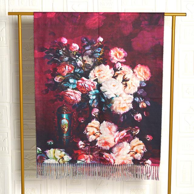 Luxus Marke Frauen Winter Kaschmir Schal Schal Digital Gemalt Schal Van Gogh Ölgemälde Pashmina Damen Decke Schal von Joom DACH