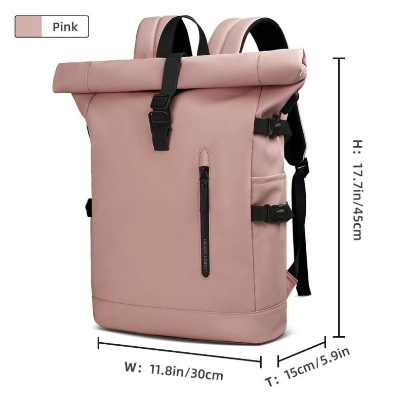 Luxus männer Rucksack Reise Oxford Wasserdichte USB Lade Laptop Business Tasche Roll Design Hohe Kapazität Mochilas rosa von Joom DACH