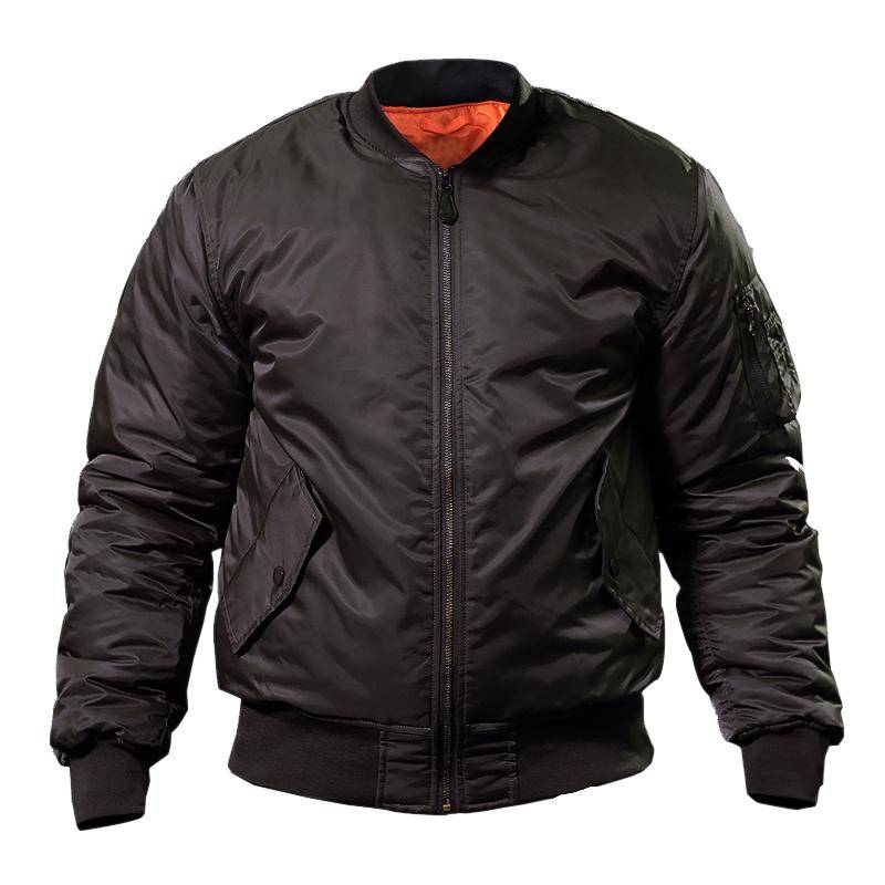 MA1 Military Flight Pilot Bomber Jacke Männer Winter Warm Casual Taktische Airborne Aviator Motorrad Daunenmantel XXL schwarz von Joom DACH