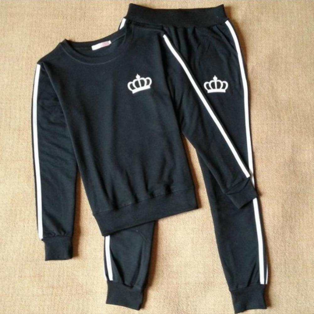 MAITA Outdooor Lässiger Trainingsanzug mit Kapuze, Fleecepullover und elastischer Sporthose für Damen, O-Ausschnitt, Sport-Jogginganzüge XL schwarz von Joom DACH