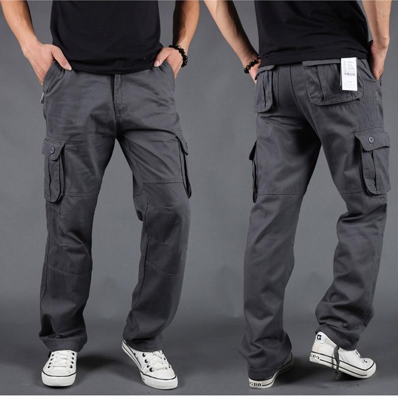 MAITA Seitliche Reißverschlusstaschen Cargo-Haremshose Joggers Hosen Männer Taktische Casual Harajuku Streetwear Sweatpant Hose Baggy S grau von Joom DACH