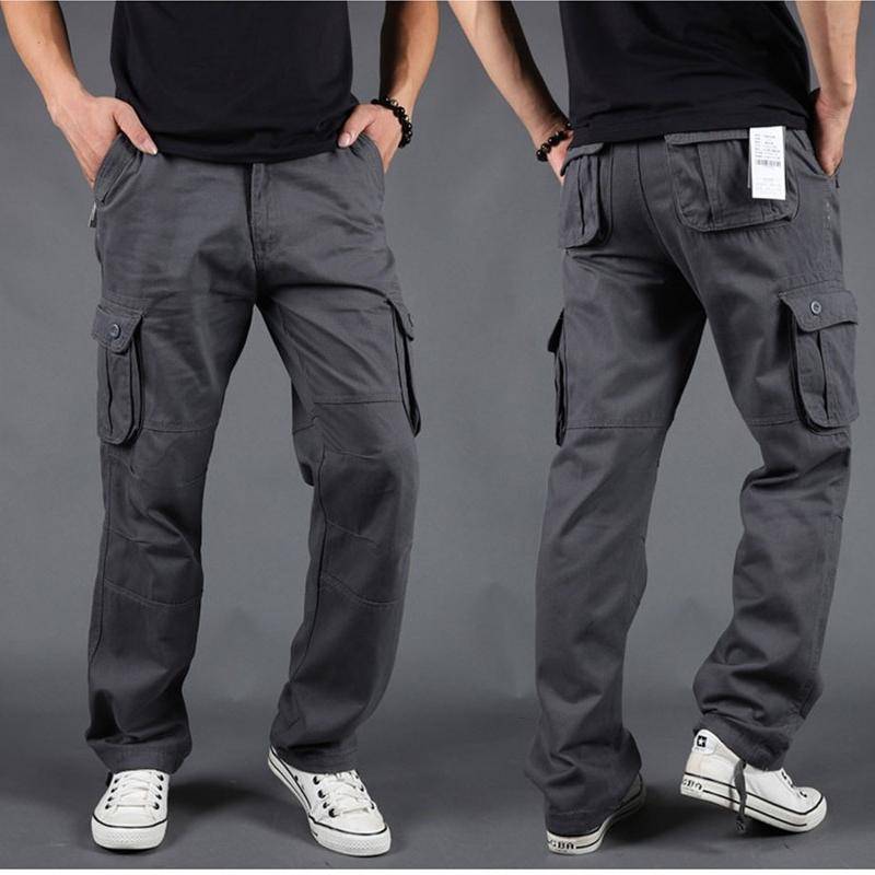 MAITA Seitliche Reißverschlusstaschen Cargo-Haremshose Joggers Hosen Männer Taktische Casual Harajuku Streetwear Sweatpant Hose Baggy S grau von Joom DACH