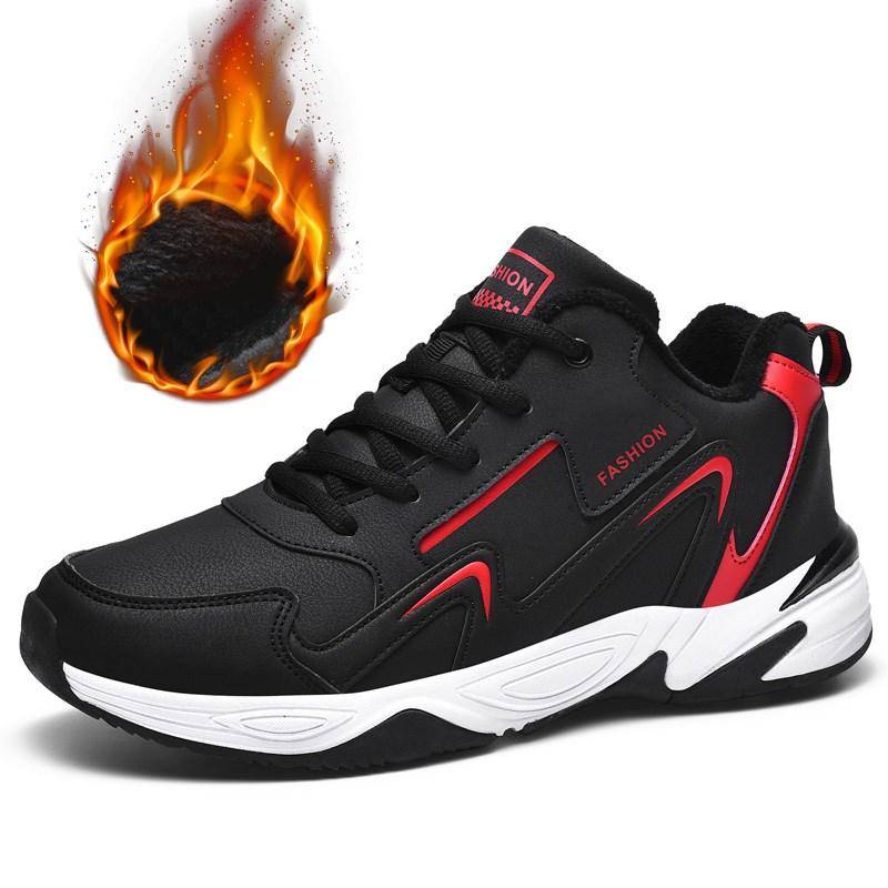 MAITA Winter Herren Freizeitschuhe Leder Dämpfung Plüsch Wanderschuhe Outdoor Schneestiefel 38 weiß von Joom DACH