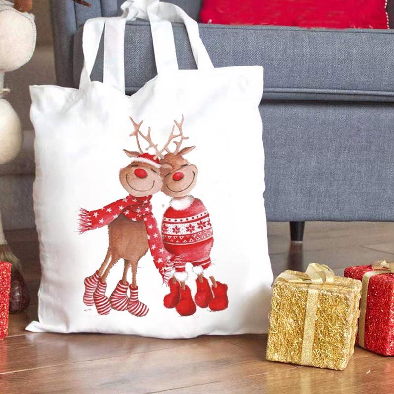 MAMA Mutter Frohe Weihnachten Damen Shopper Tasche Neujahr Feiertag weibliche Tragetasche Groß College Cartoon Shopping Schultertasche 24*26cm von Joom DACH