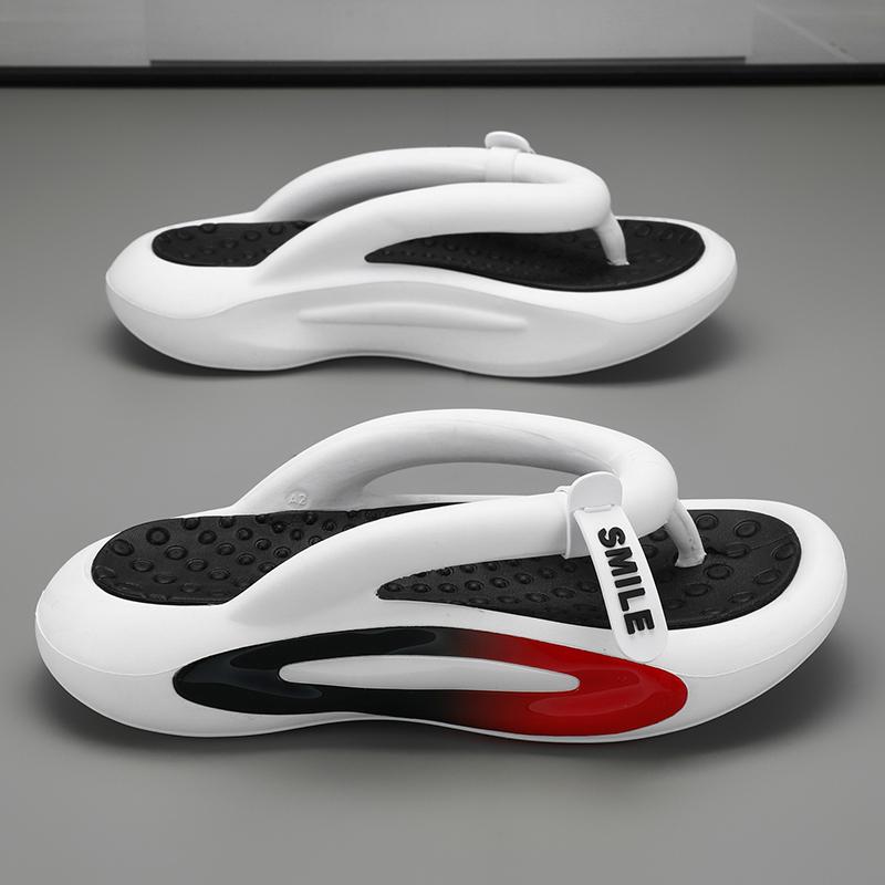 MCTIN Unisex-Flip-Flop-Sommer-Strandschuhe, rutschfeste Plateau-Hausschuhe für Damen, 5 cm weiche, dicke Sohle, EVA-Slipper für Herren 40 weiß von Joom DACH