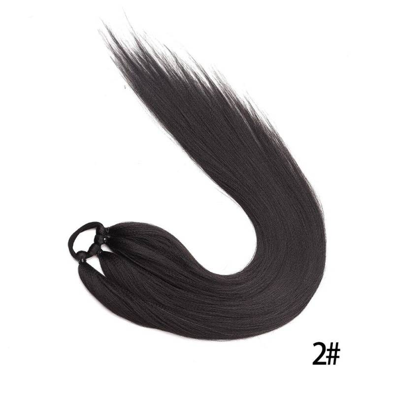 MERISIHAIR Lange geflochtene Pferdeschwanzverlängerungen aus Kunstfaser zum Umwickeln, Pferdeschwanz-Haarteil mit Gummiband, Boxzöpfe 65 cm von Joom DACH