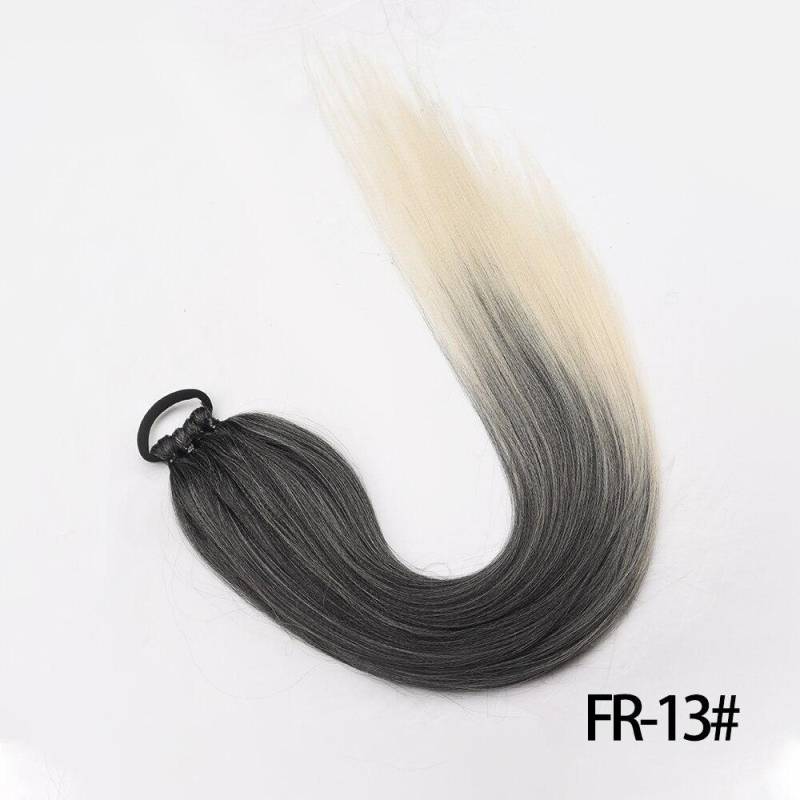 MERISIHAIR Lange geflochtene Pferdeschwanzverlängerungen aus Kunstfaser zum Umwickeln, Pferdeschwanz-Haarteil mit Gummiband, Boxzöpfe 65 cm von Joom DACH