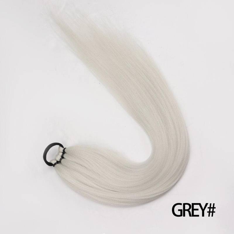 MERISIHAIR Lange geflochtene Pferdeschwanzverlängerungen aus Kunstfaser zum Umwickeln, Pferdeschwanz-Haarteil mit Gummiband, Boxzöpfe 65 cm von Joom DACH