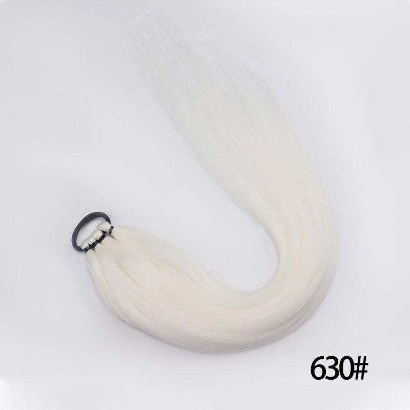 MERISIHAIR Lange geflochtene Pferdeschwanzverlängerungen aus Kunstfaser zum Umwickeln, Pferdeschwanz-Haarteil mit Gummiband, Boxzöpfe 65 cm von Joom DACH