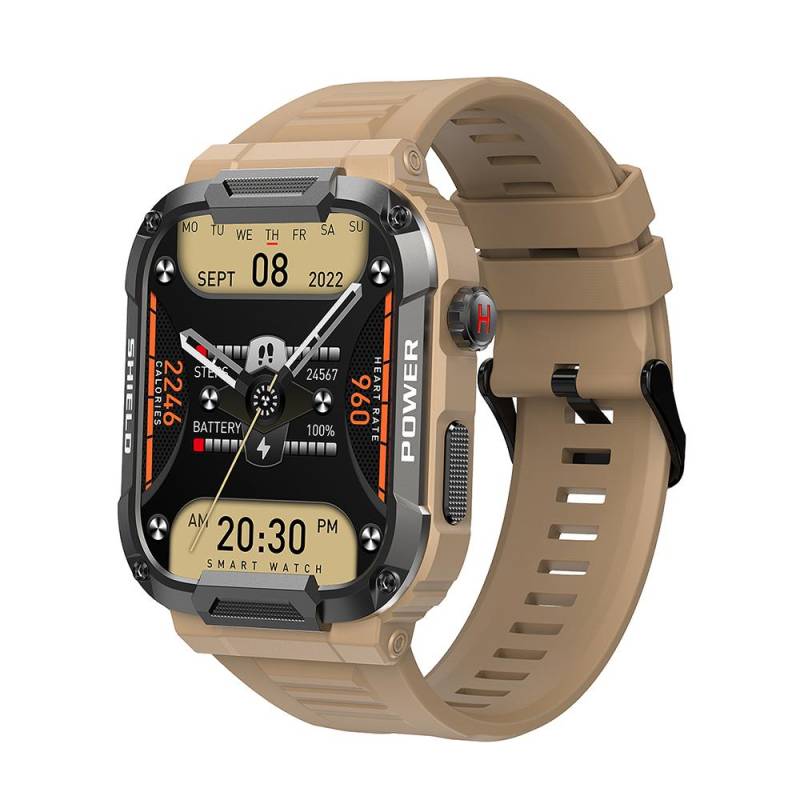 MEVADEN Neue Bluetooth Anruf Smart Uhr Männer Sport Fitness Tracker IP68 Wasserdichte Männliche Smartatch khaki von Joom DACH