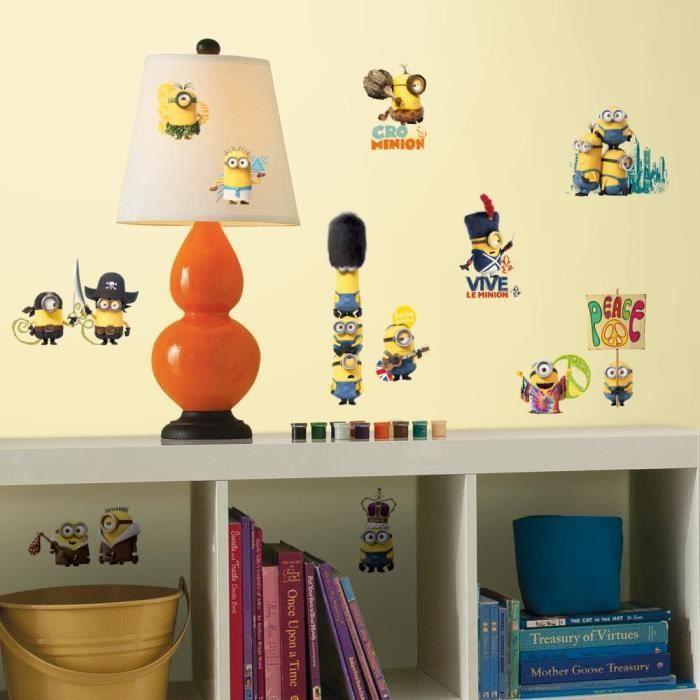 MINIONS THE MOVIE Aufkleber – THE DECO FACTORY – Schlafzimmer – Gelb – Kind – 16 repositionierbare Aufkleber von Joom DACH